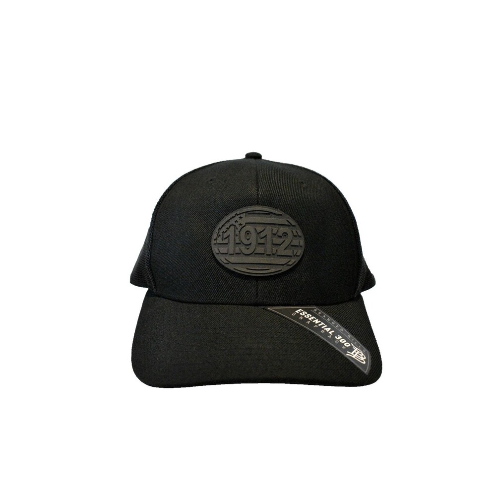 Branded Bills 1912 Black Snapback One Size Unisex Adults Adjustable Breathable